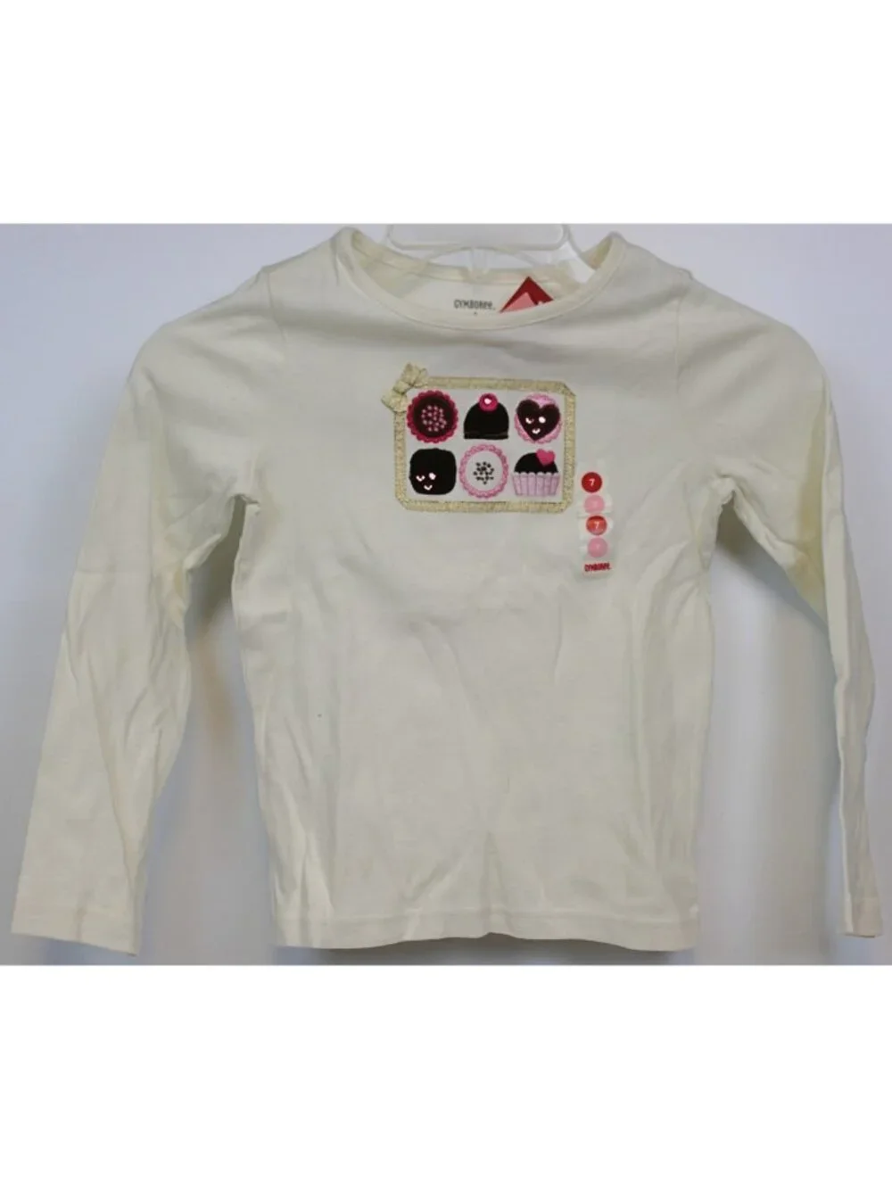 2008 Gymboree Sweeter Than Chocolate Box of Bonbon Shirt White L/S Ribbon